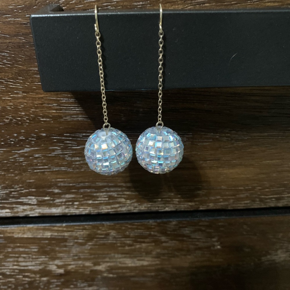 Disco ball earrings